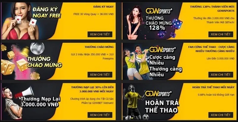 Khuyến mãi hoàn vốn siêu hời tại nhà cái GDWBET